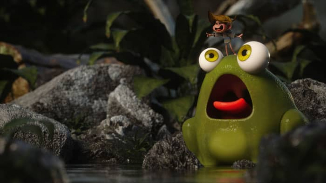 3D Green frog
