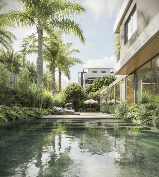Rendered pool