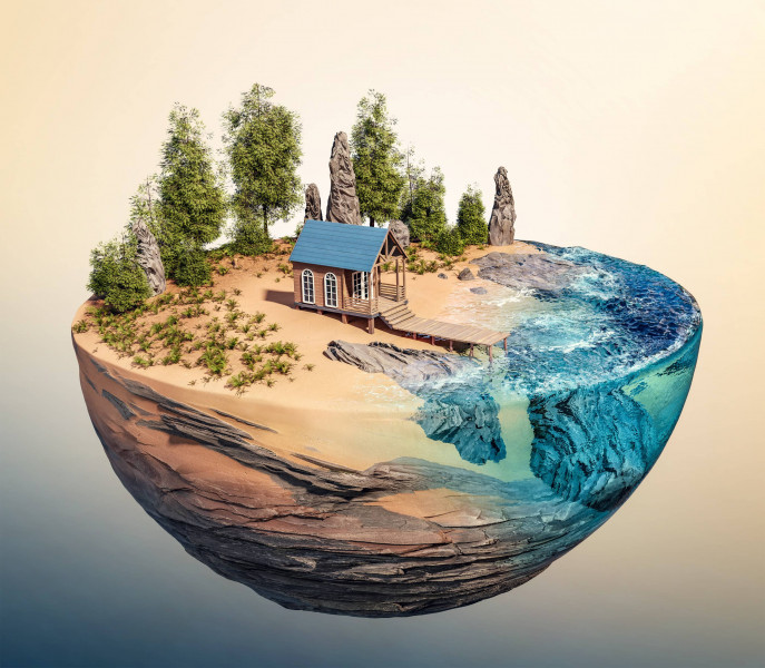 3D House on planet