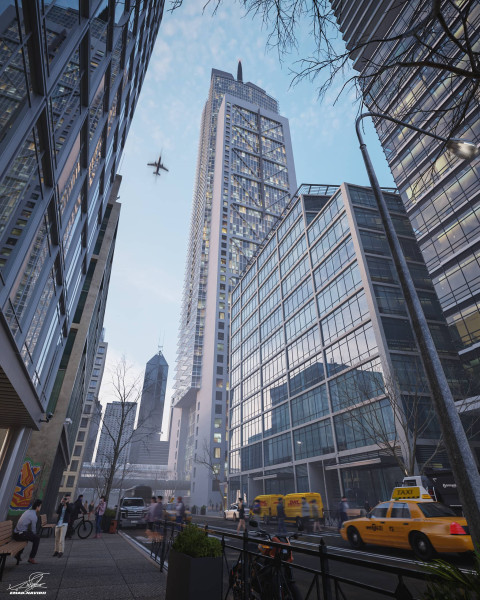 3d city skyscraper