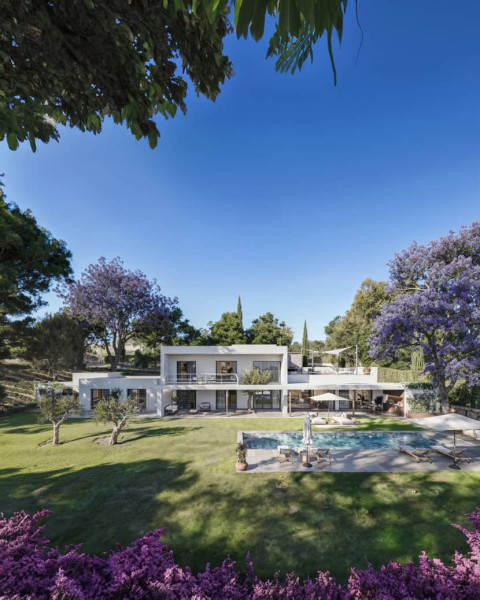 rendered villa