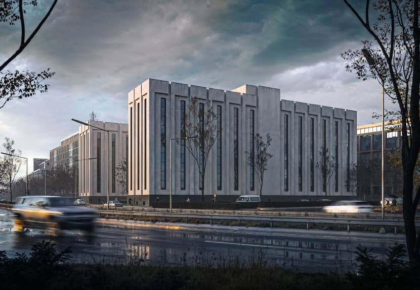 RebusArt featuring Ahmad Eghtesad, 'Fiscal Hub' Architectural visualization