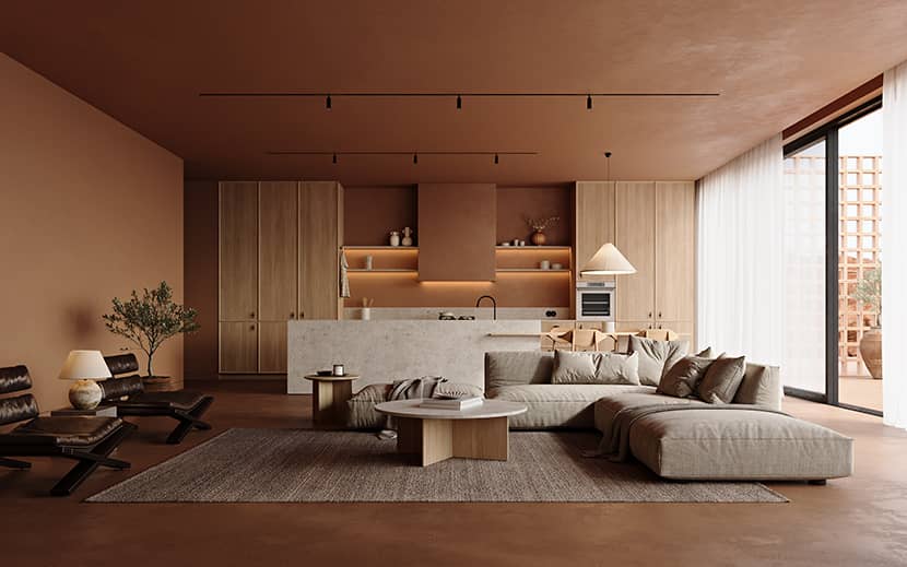 Interior Design Project ''Terra Cotta'' by Weronika Blitek