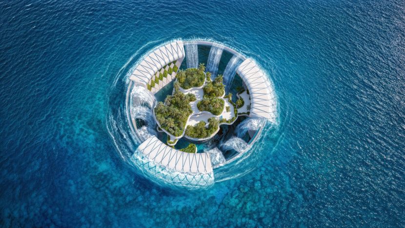 Ahmad Eghtesad, 'Baobab Waterfall' Architectural visualization